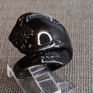 Wm A Rogers Oneida Floral Spoon-Style Ring Size 6